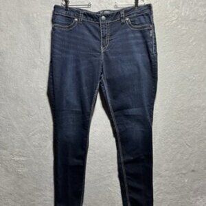 Silver Jeans Co. Suki Mid Super Skinny Plus Size 18 Dark Wash Jeans